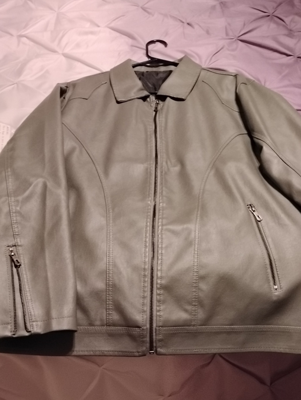 Men's Gray Zip-Front Bomber Jacket